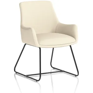 Quote Sculpted Sled Base Office Reception Chair