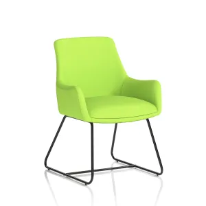 Quote Sculpted Sled Base Office Reception Chair