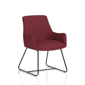 Quote Sculpted Sled Base Office Reception Chair