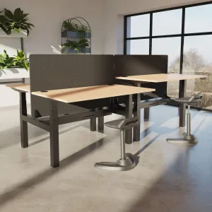 Air Back-to-Back Electric Height Adjustable Bench Desk
