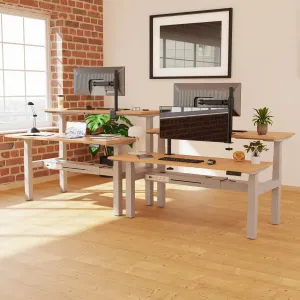 Air Back-to-Back Electric Height Adjustable Bench Desk