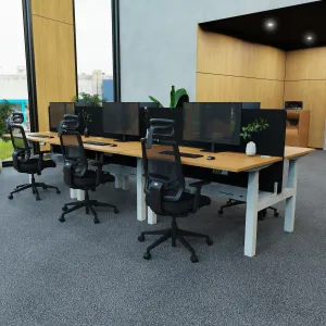 Air Back-to-Back Electric Height Adjustable Bench Desk