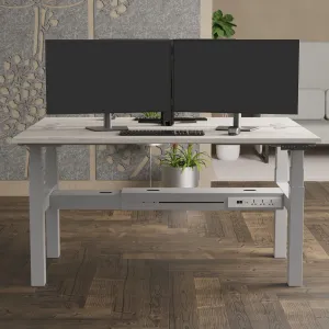 Air Back-to-Back Electric Height Adjustable Bench Desk