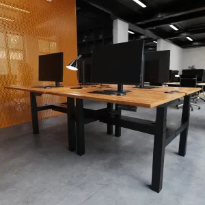 Air Back-to-Back Electric Height Adjustable Bench Desk