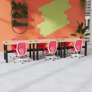Air Back-to-Back Electric Height Adjustable Bench Desk