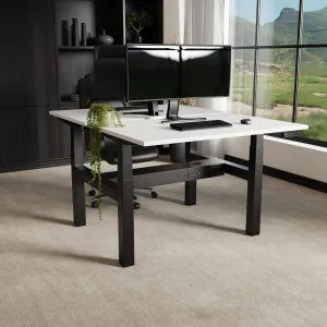 Air Back-to-Back Scalloped Edge Height Adjustable Bench Desk