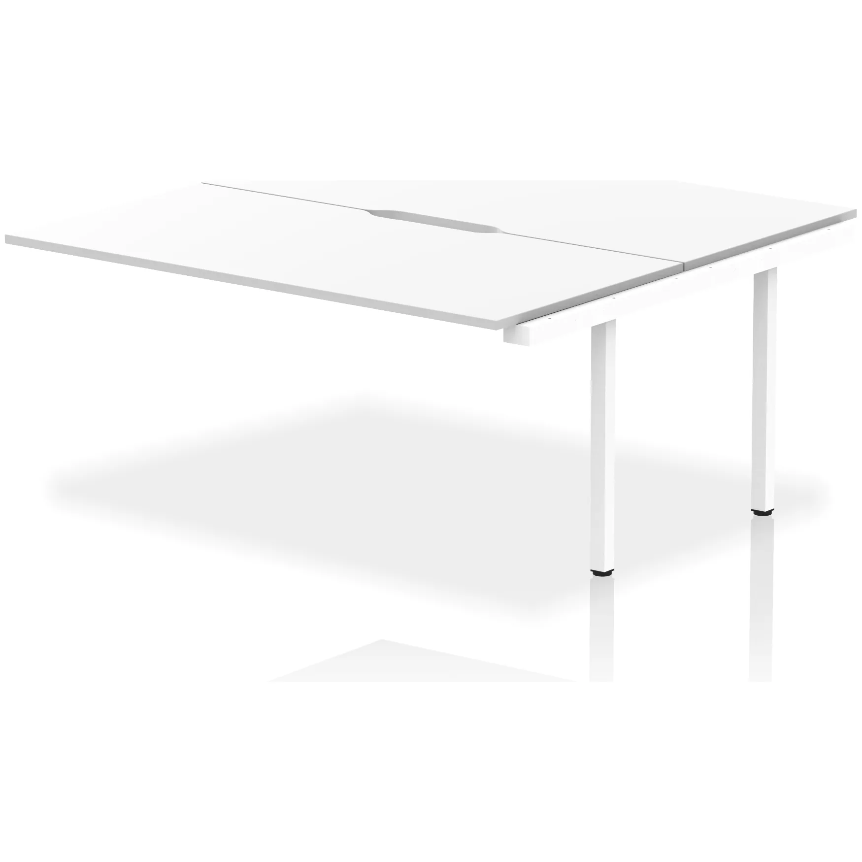 Evolve Plus Back-to-Back Bench Desk Extension Kit for Two Workstations