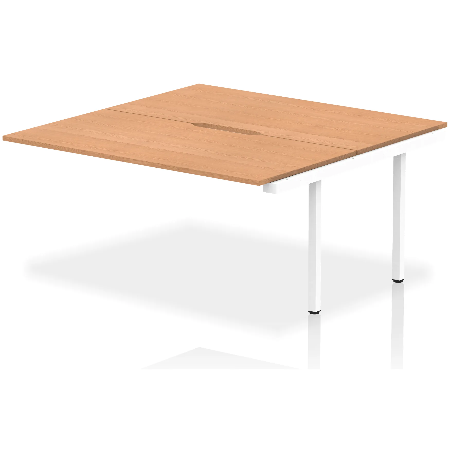 Evolve Plus Back-to-Back Bench Desk Extension Kit for Two Workstations