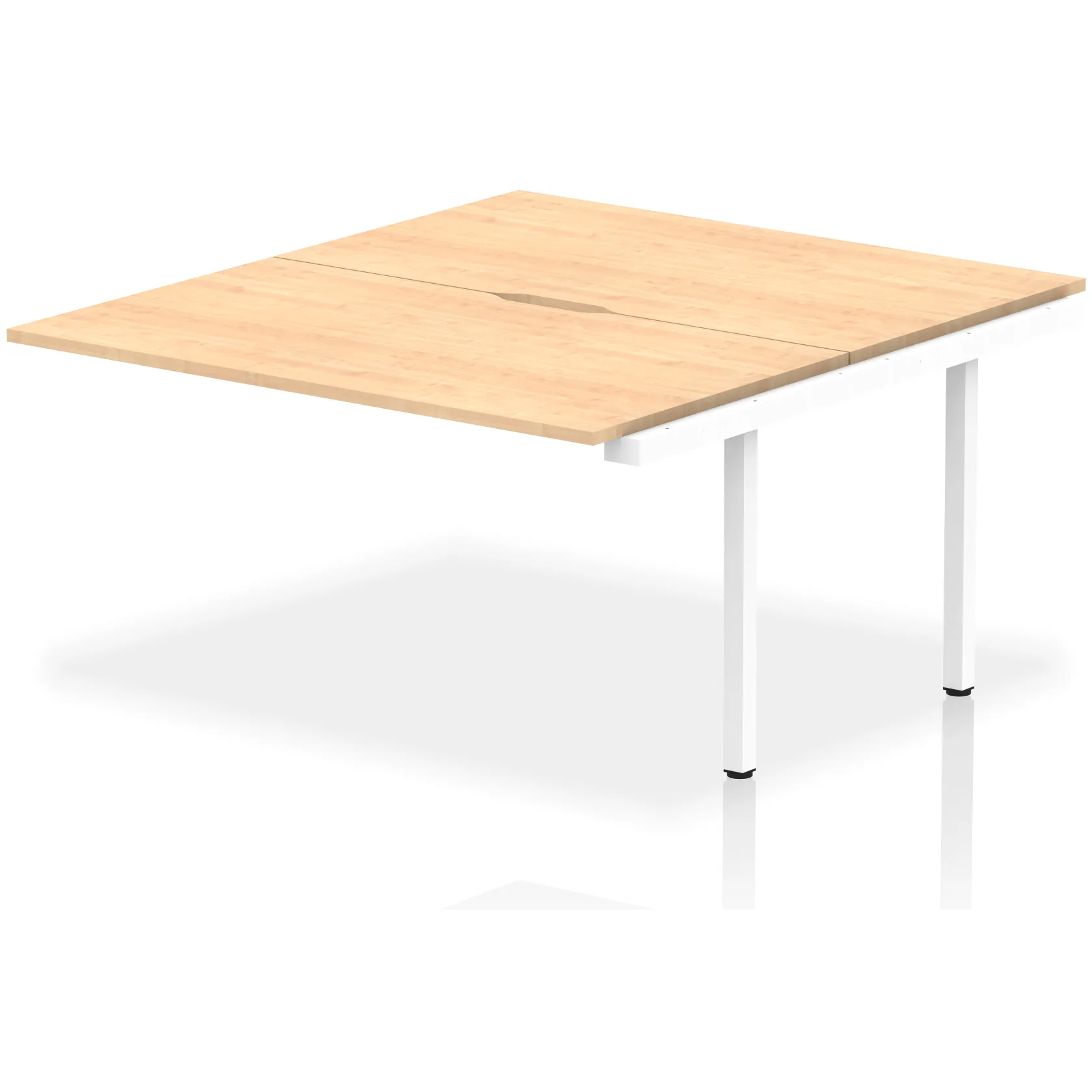 Evolve Plus Back-to-Back Bench Desk Extension Kit for Two Workstations