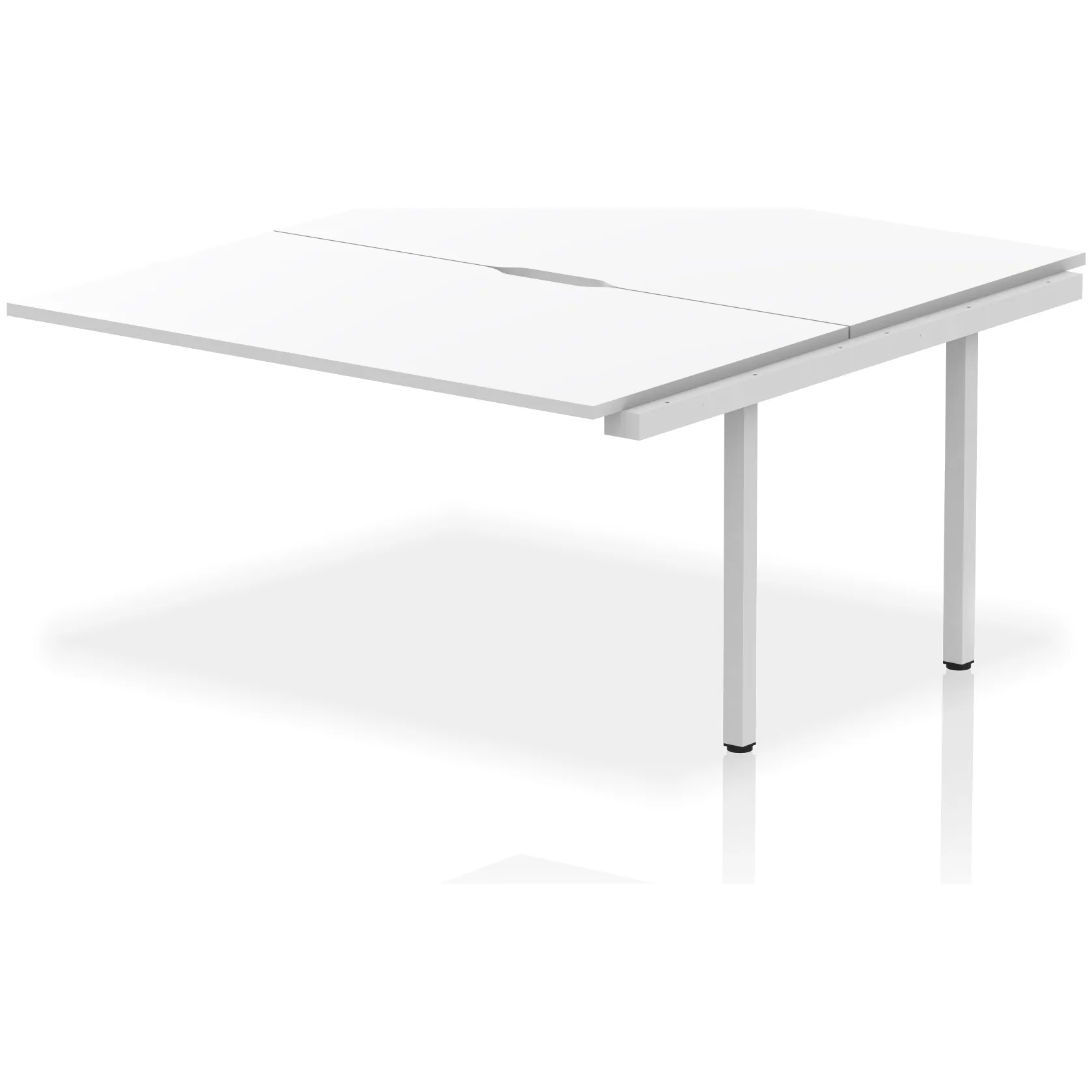 Evolve Plus Back-to-Back Bench Desk Extension Kit for Two Workstations