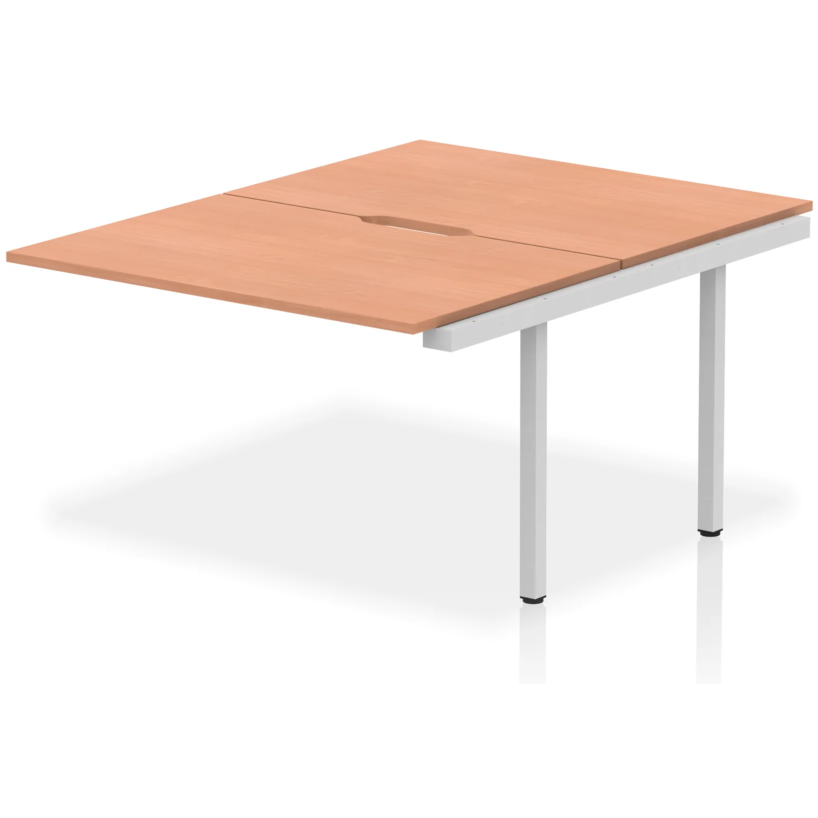 Evolve Plus Back-to-Back Bench Desk Extension Kit for Two Workstations