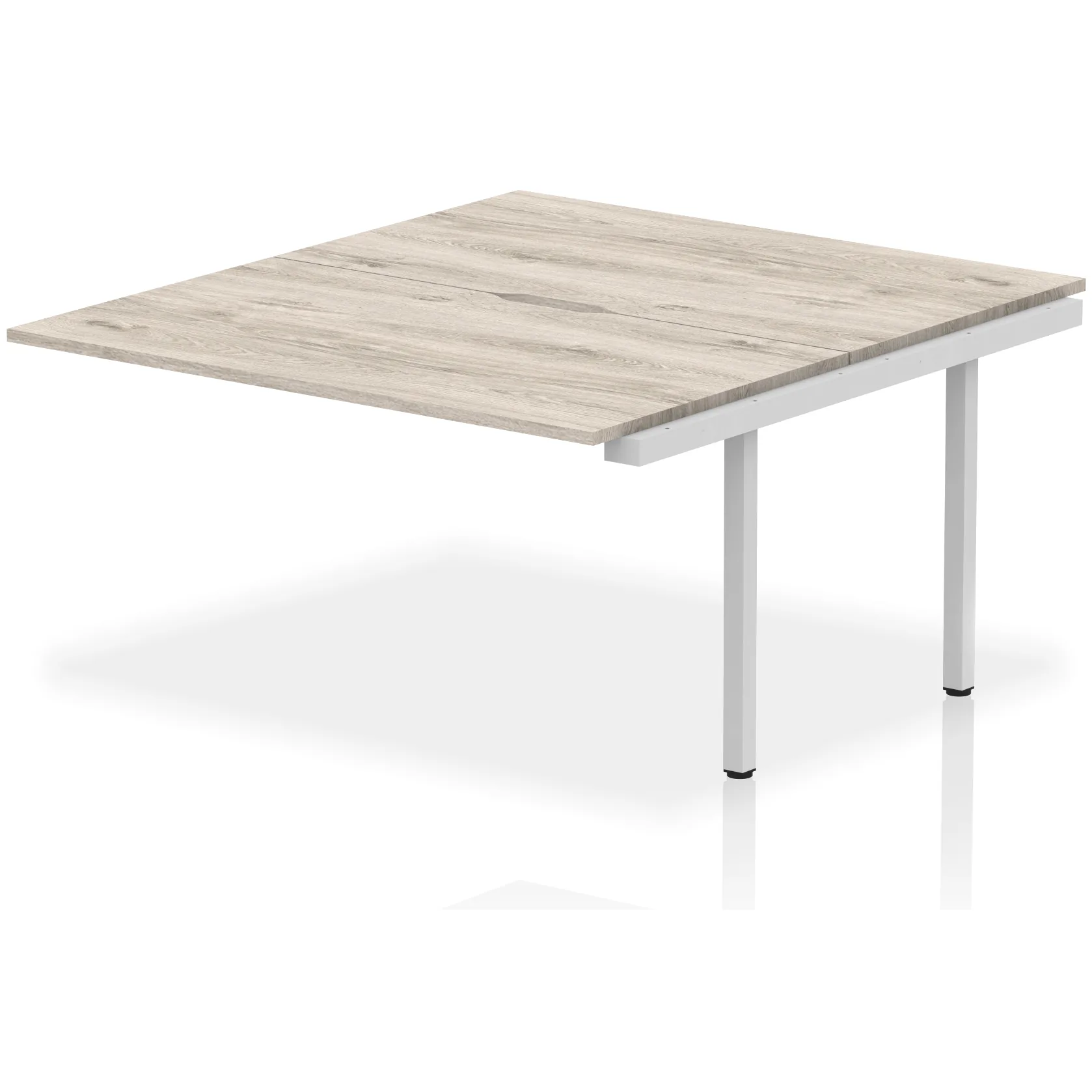 Evolve Plus Back-to-Back Bench Desk Extension Kit for Two Workstations