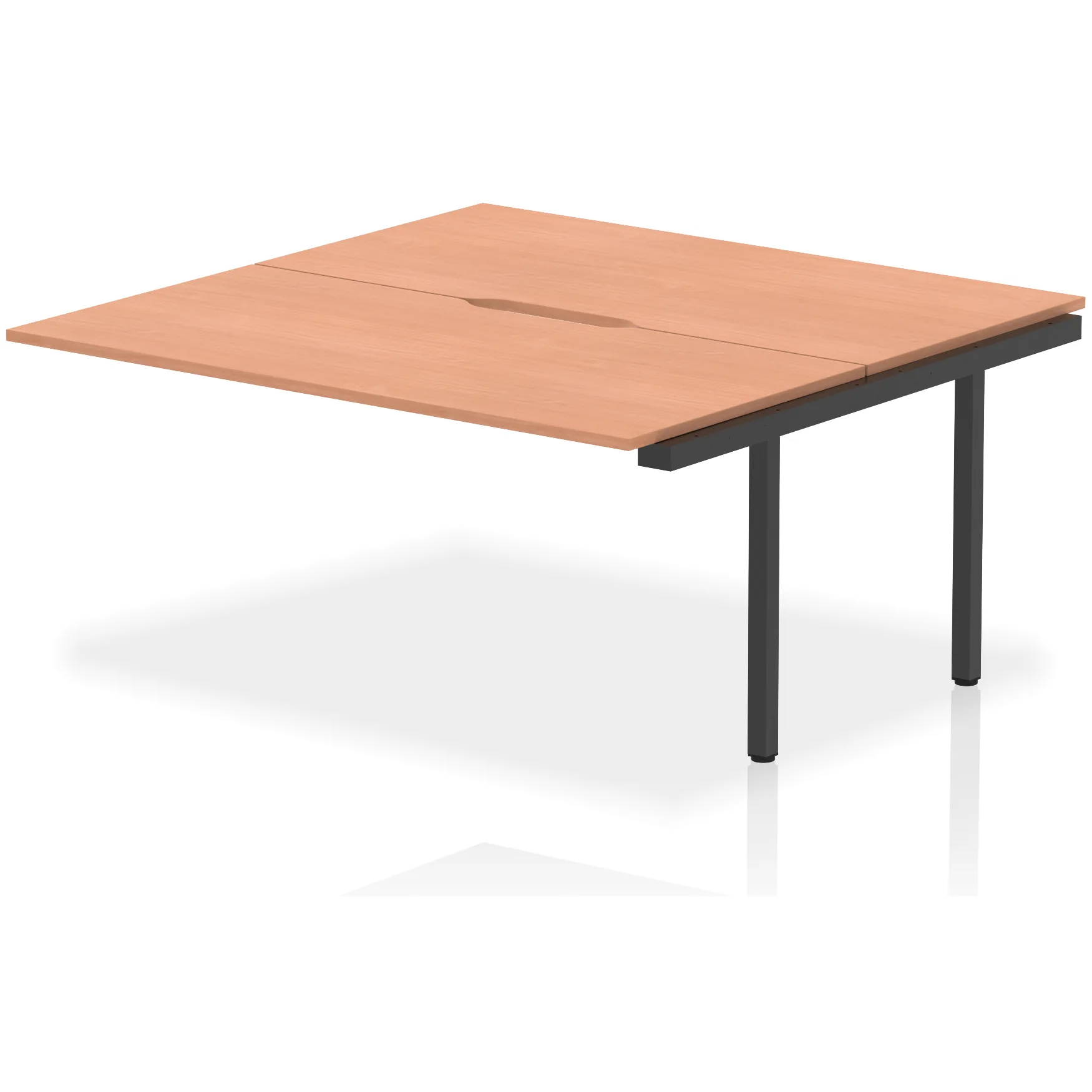 Evolve Plus Back-to-Back Bench Desk Extension Kit for Two Workstations