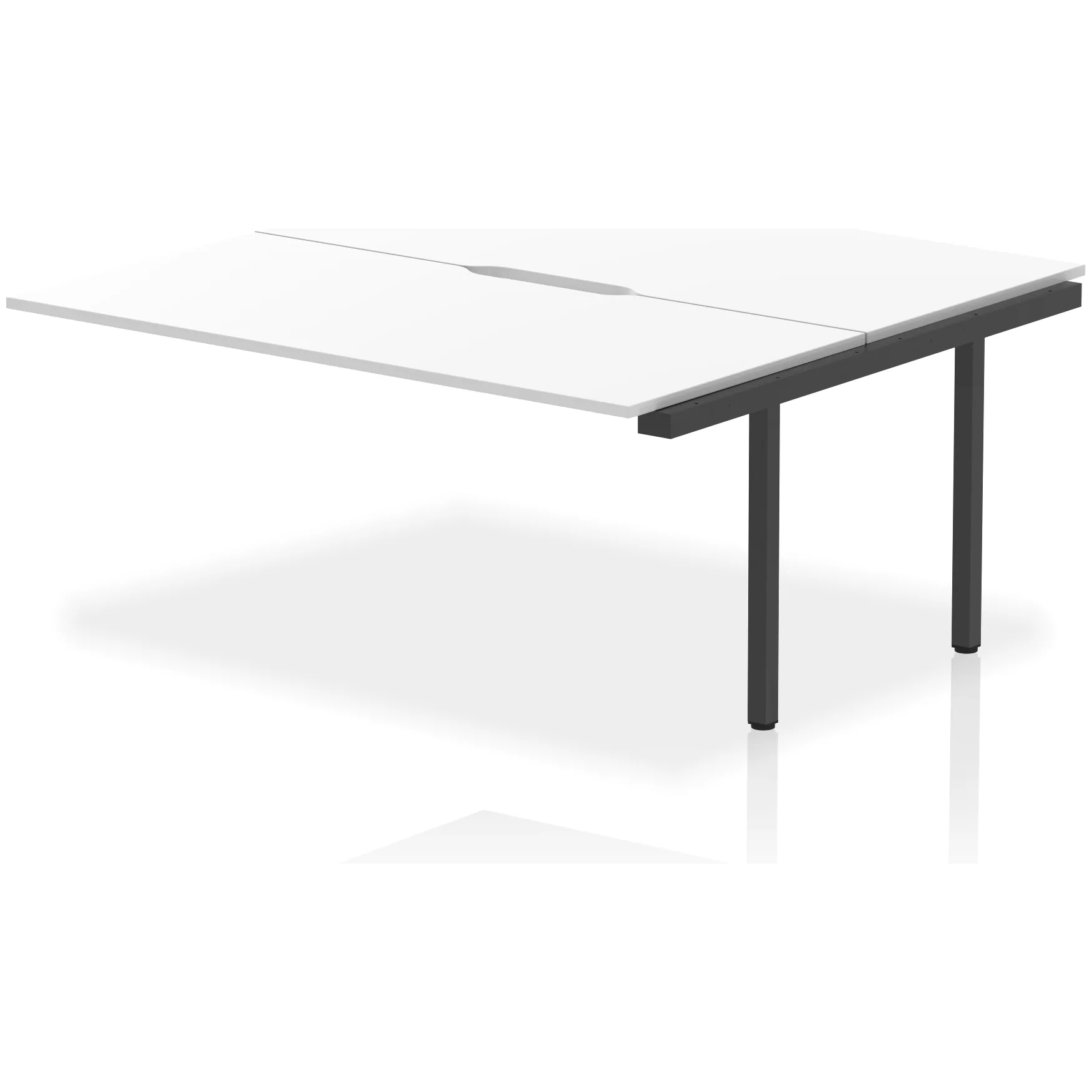 Evolve Plus Back-to-Back Bench Desk Extension Kit for Two Workstations
