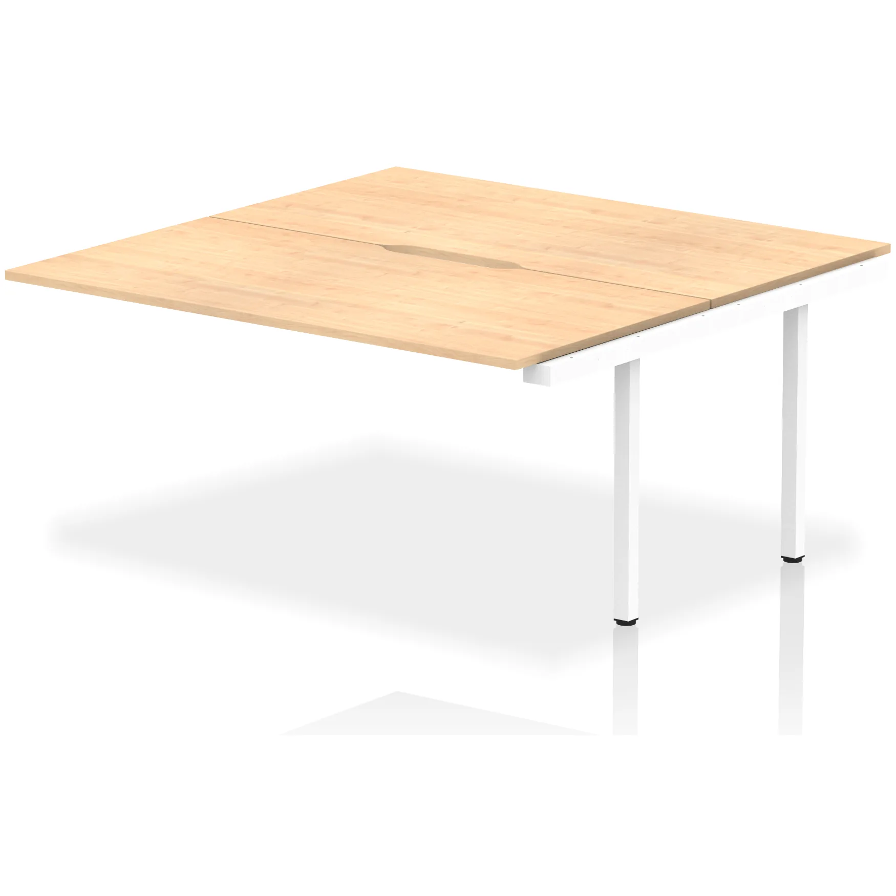 Evolve Plus Back-to-Back Bench Desk Extension Kit for Two Workstations