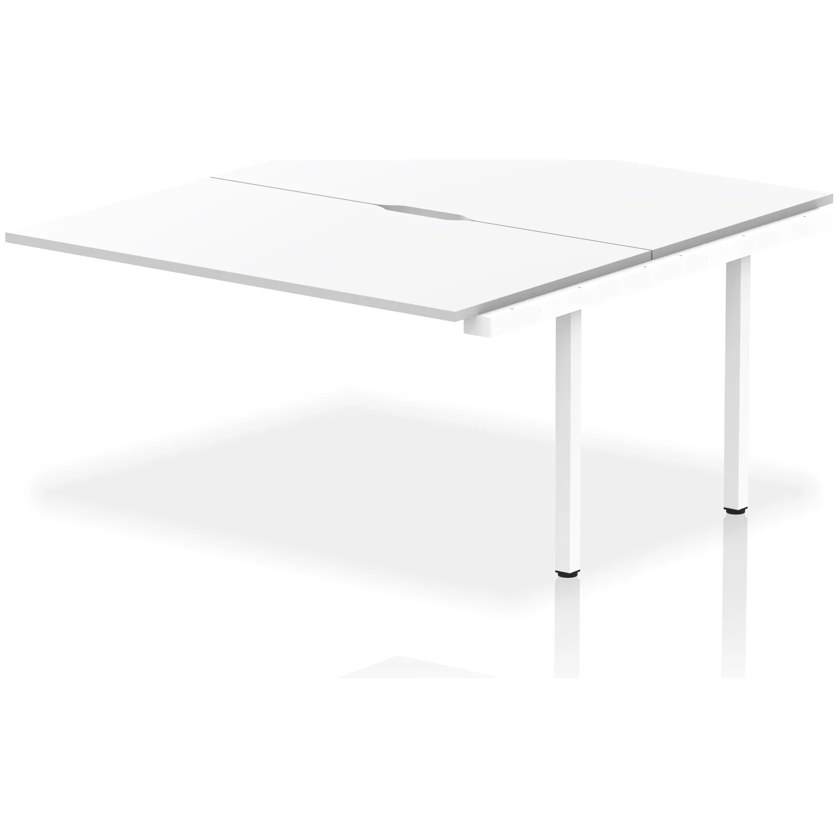 Evolve Plus Back-to-Back Bench Desk Extension Kit for Two Workstations
