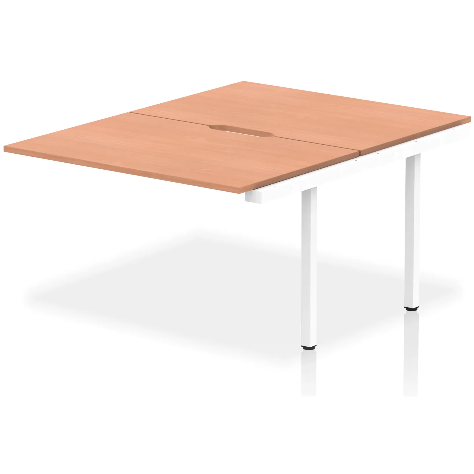 Evolve Plus Back-to-Back Bench Desk Extension Kit for Two Workstations