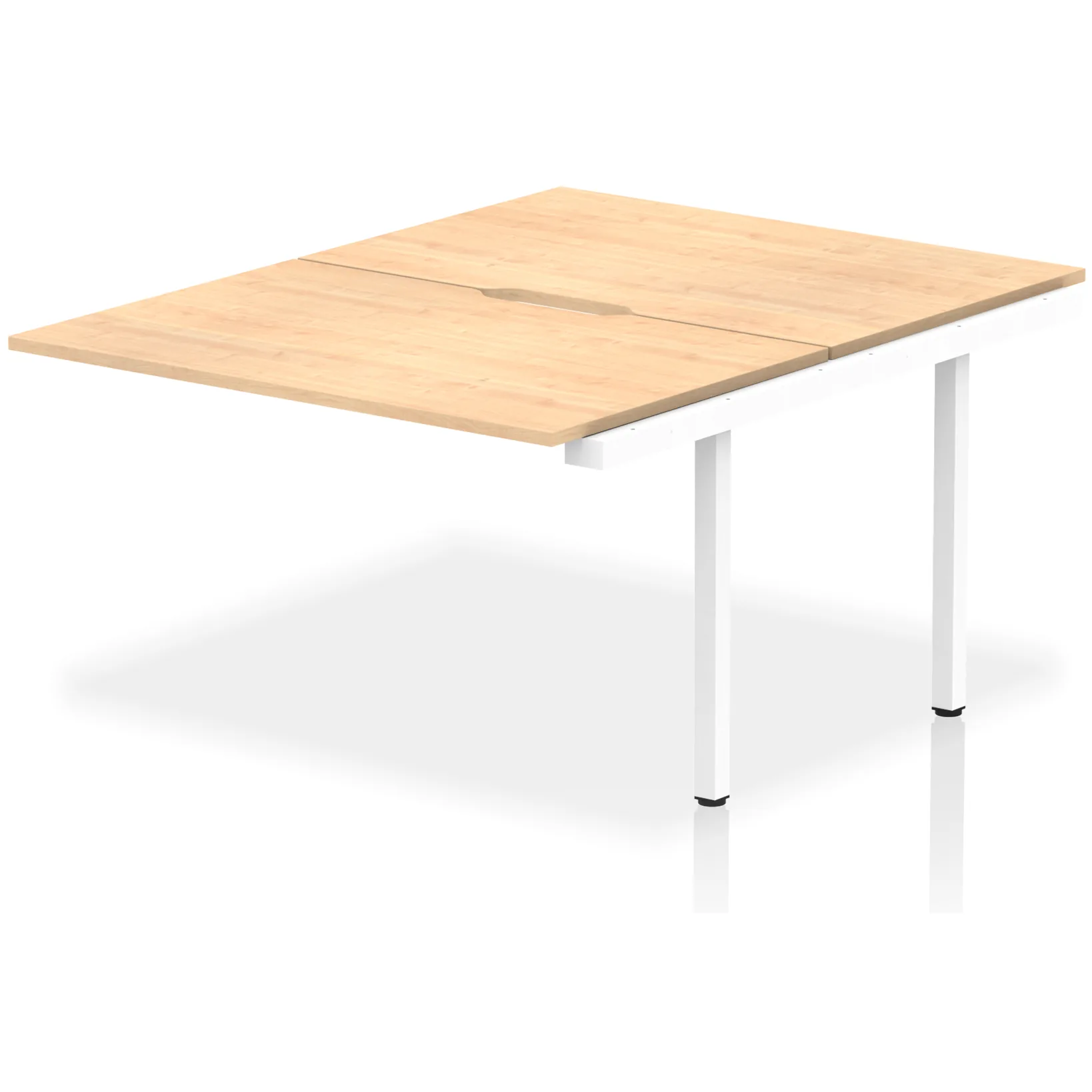 Evolve Plus Back-to-Back Bench Desk Extension Kit for Two Workstations