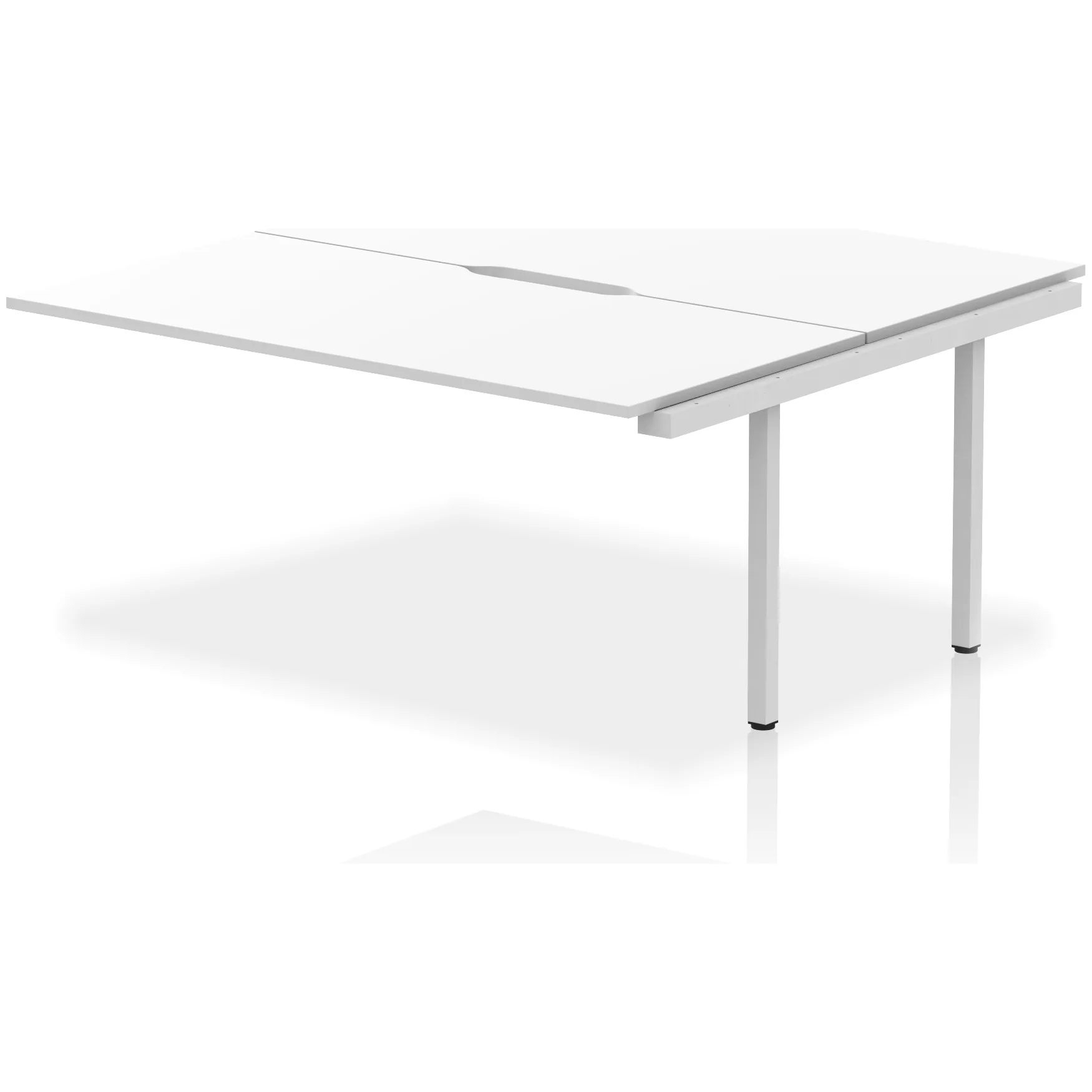 Evolve Plus Back-to-Back Bench Desk Extension Kit for Two Workstations