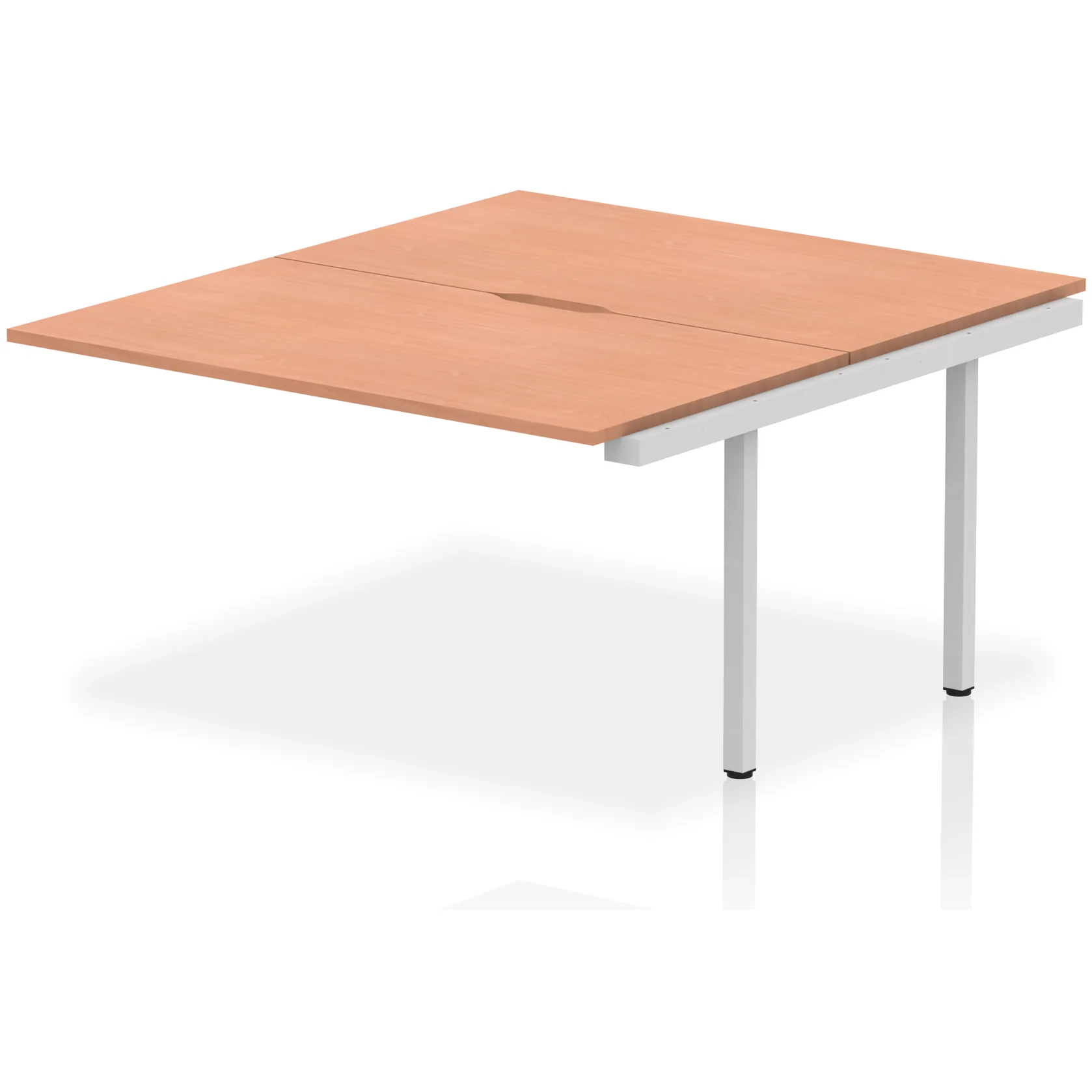 Evolve Plus Back-to-Back Bench Desk Extension Kit for Two Workstations