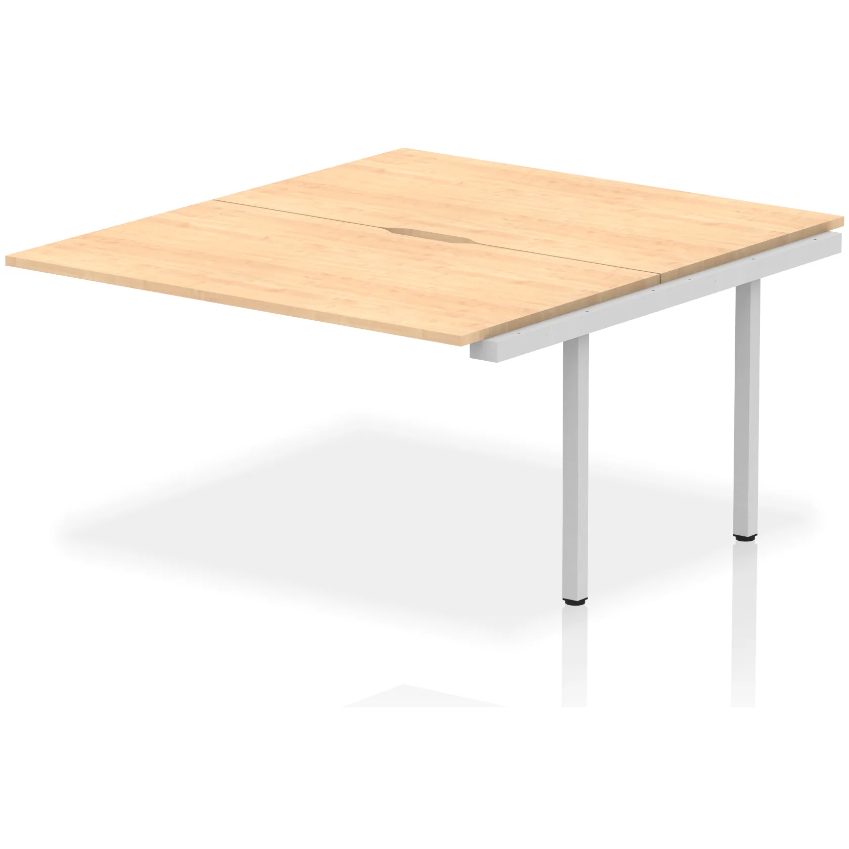 Evolve Plus Back-to-Back Bench Desk Extension Kit for Two Workstations