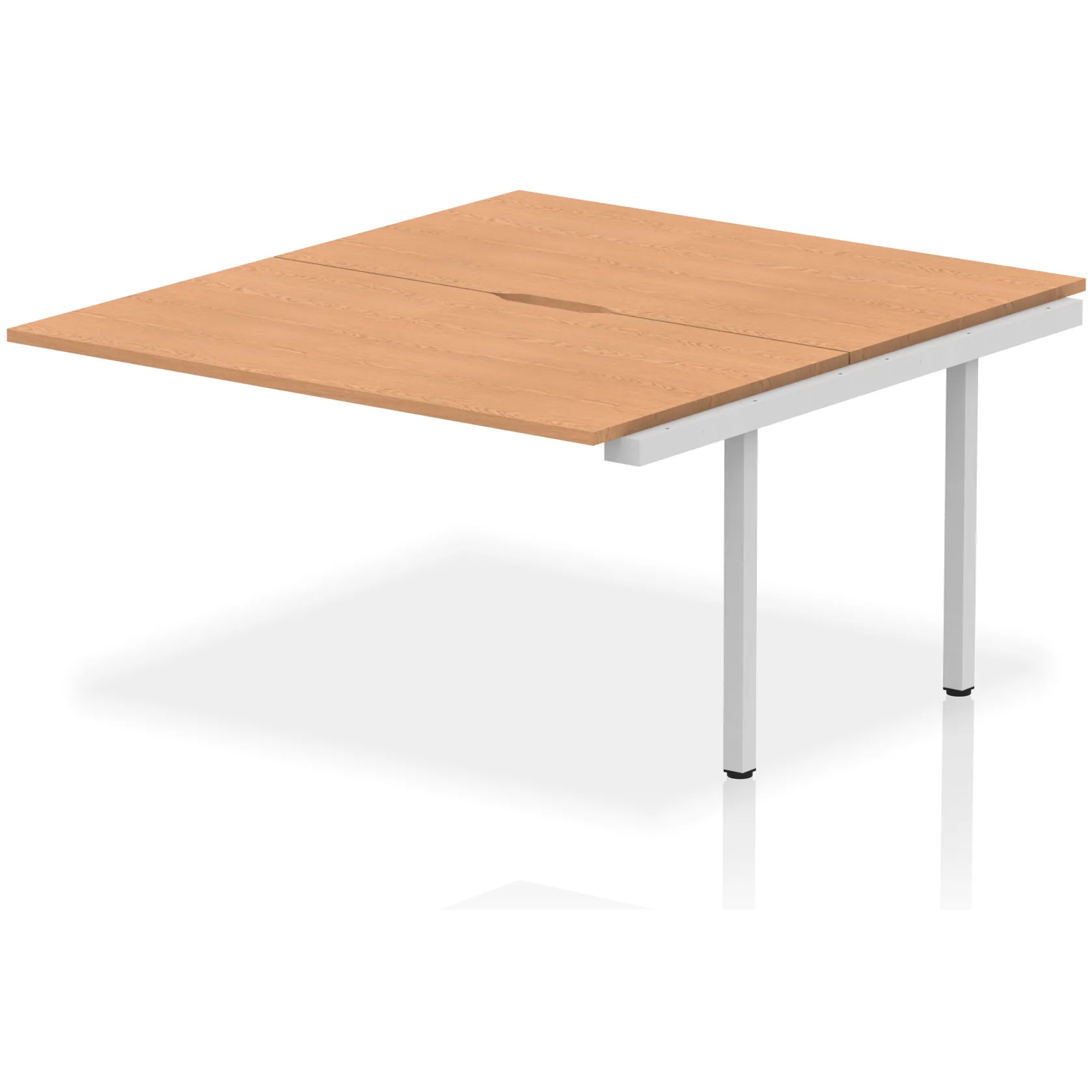 Evolve Plus Back-to-Back Bench Desk Extension Kit for Two Workstations