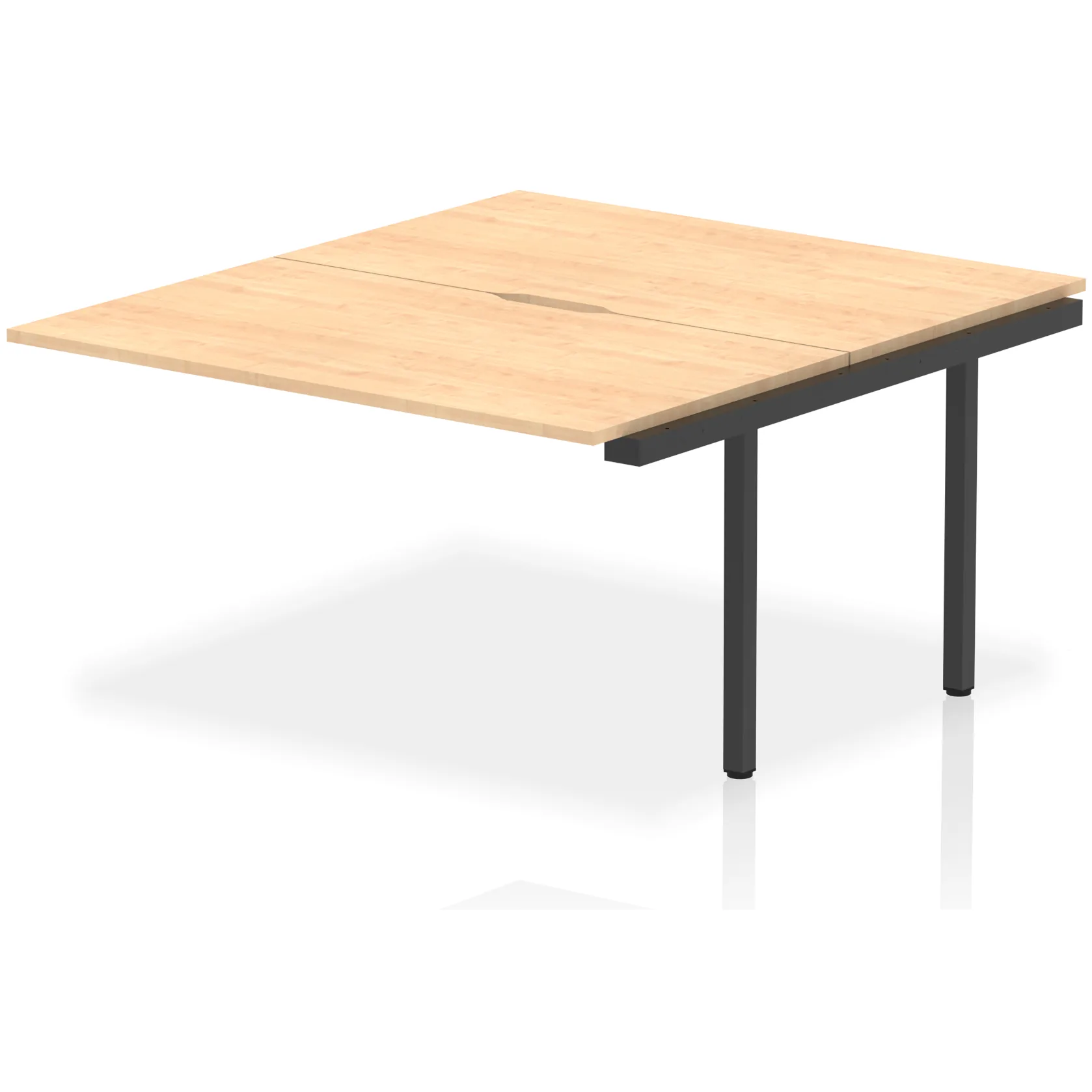 Evolve Plus Back-to-Back Bench Desk Extension Kit for Two Workstations
