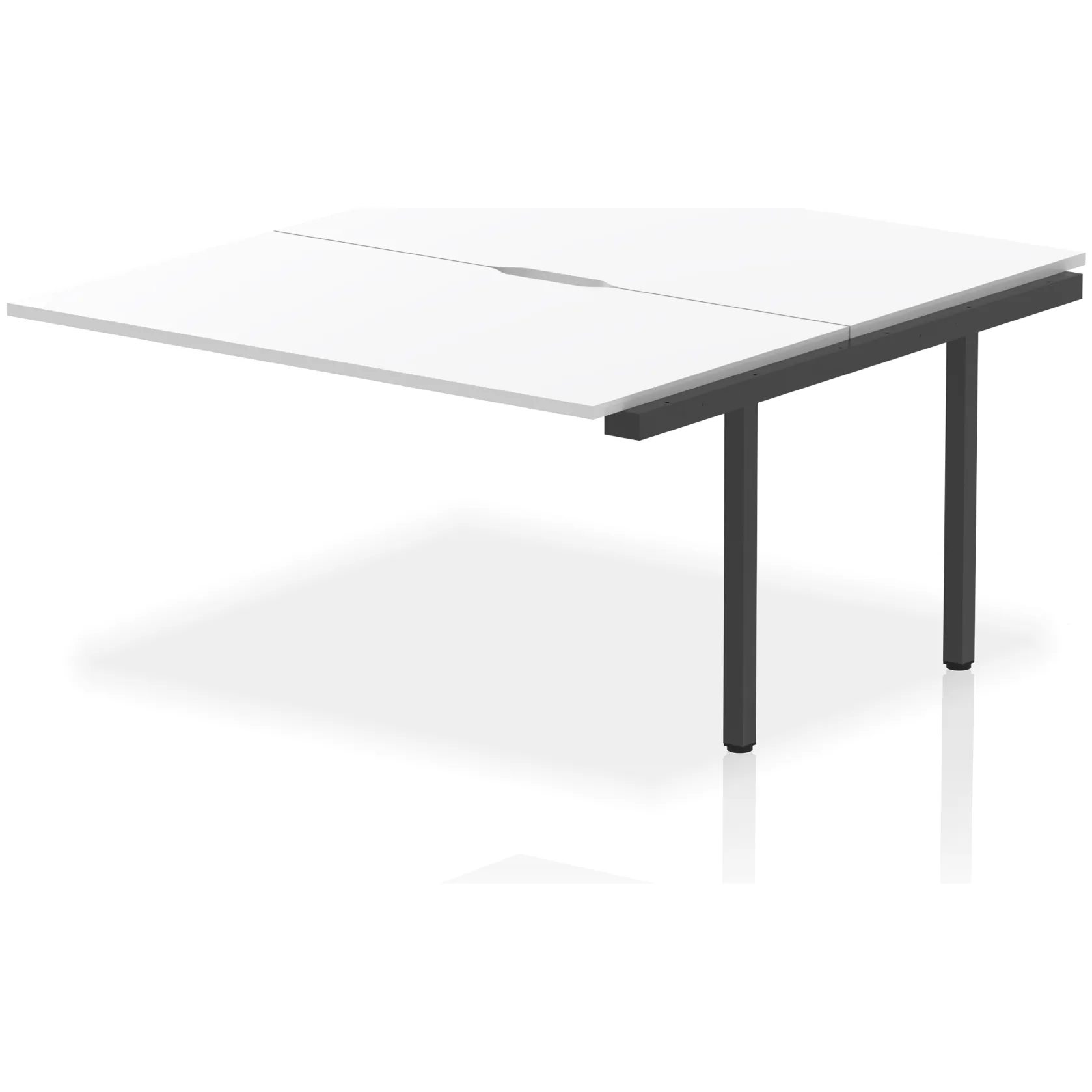 Evolve Plus Back-to-Back Bench Desk Extension Kit for Two Workstations