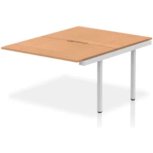 Evolve Plus Back-to-Back Bench Desk Extension Kit for Two Workstations