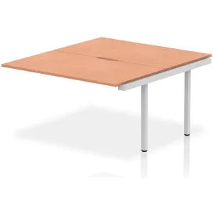 Evolve Plus Back-to-Back Bench Desk Extension Kit for Two Workstations