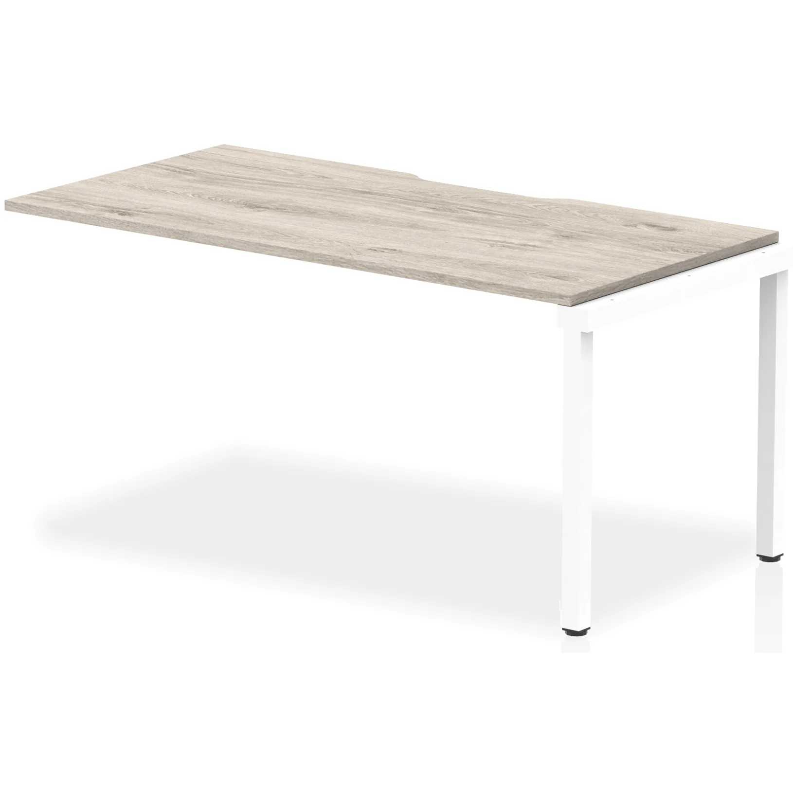 Evolve Plus Single Row Bench Desk Extension Kit for One Extra Workstation