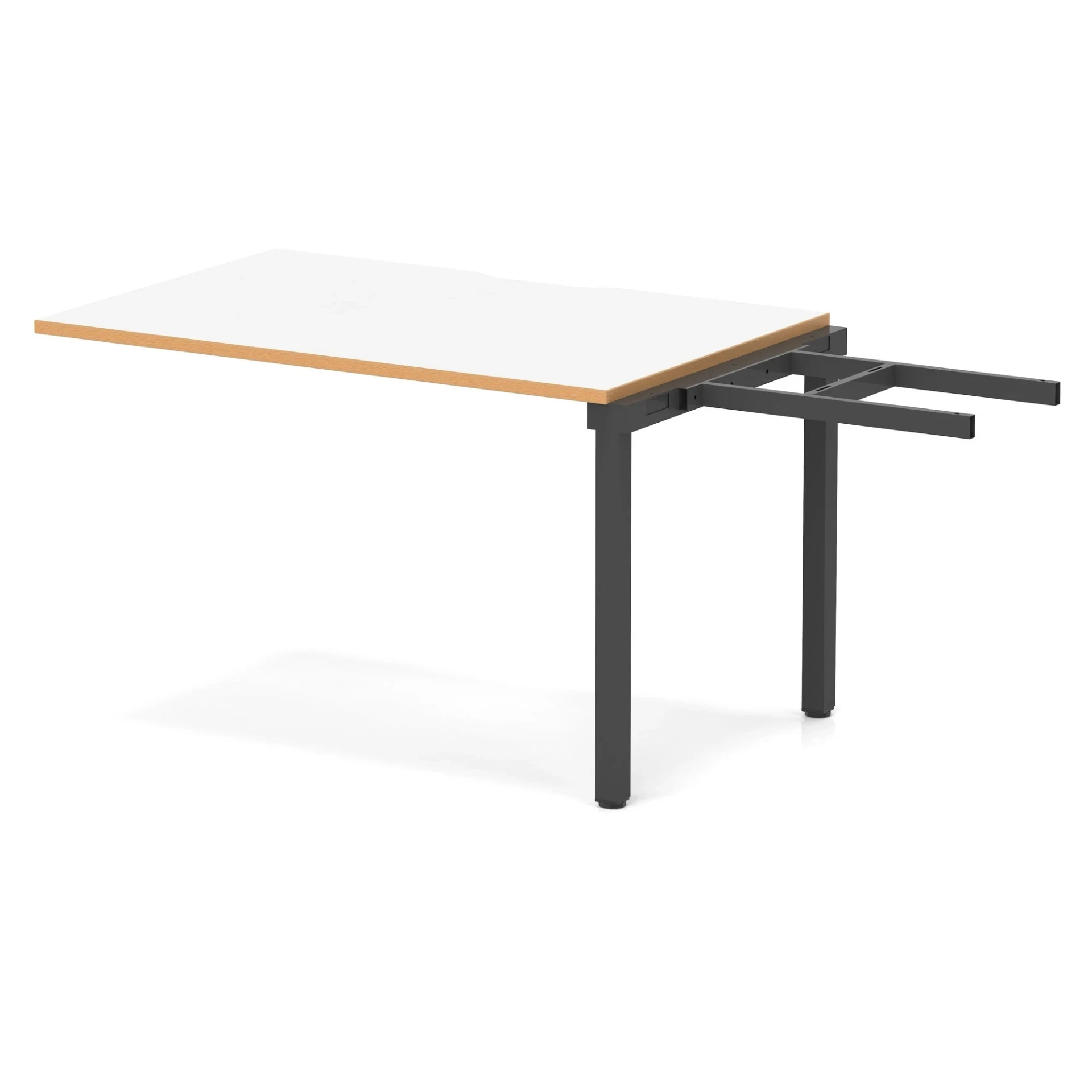 Evolve Plus Single Row Bench Desk Extension Kit for One Extra Workstation