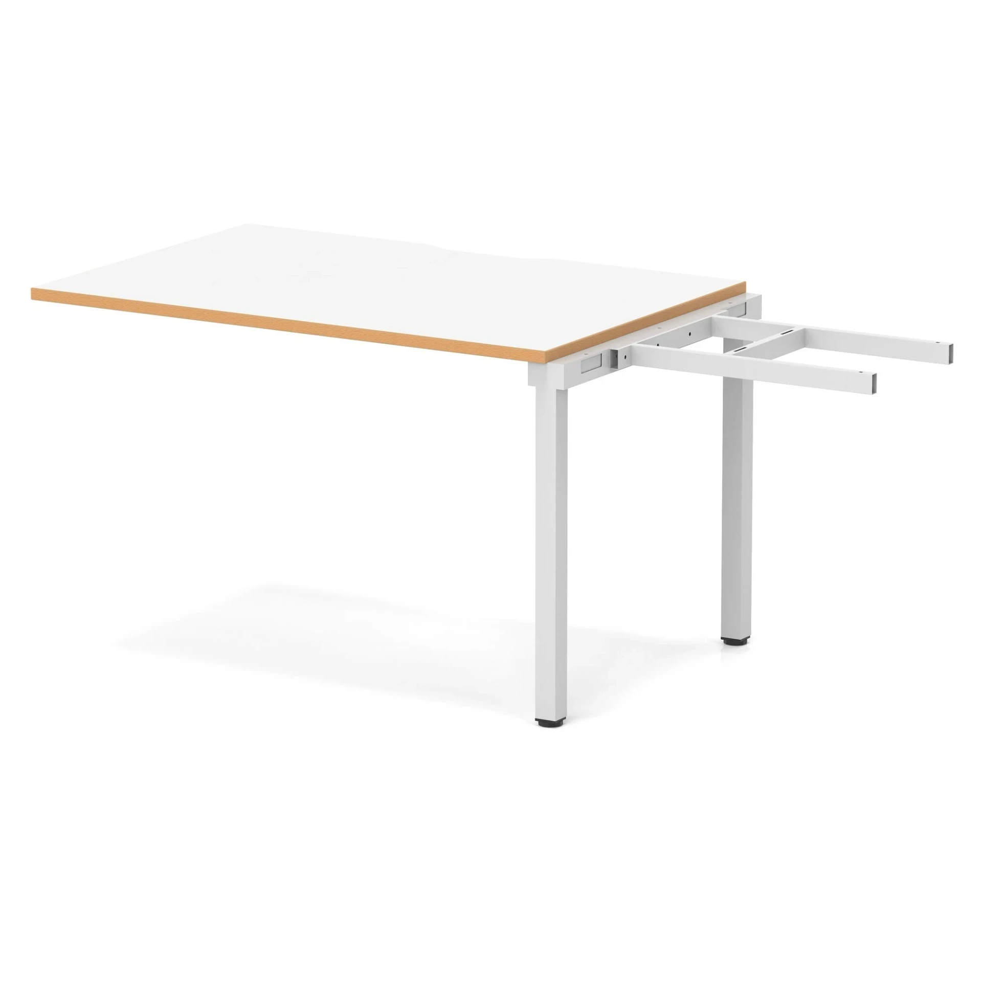 Evolve Plus Single Row Bench Desk Extension Kit for One Extra Workstation