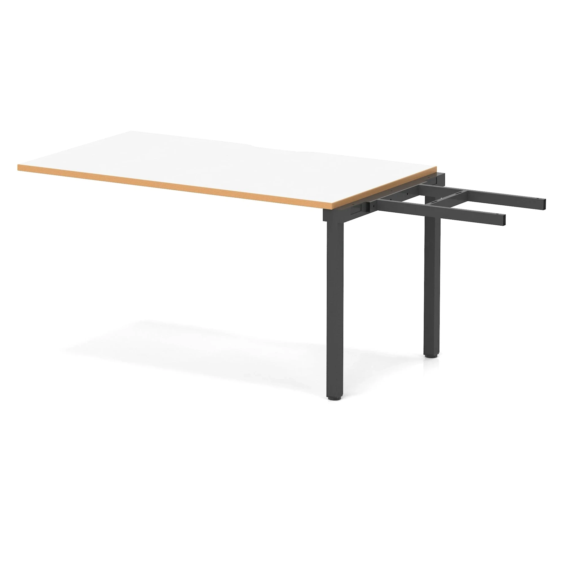 Evolve Plus Single Row Bench Desk Extension Kit for One Extra Workstation