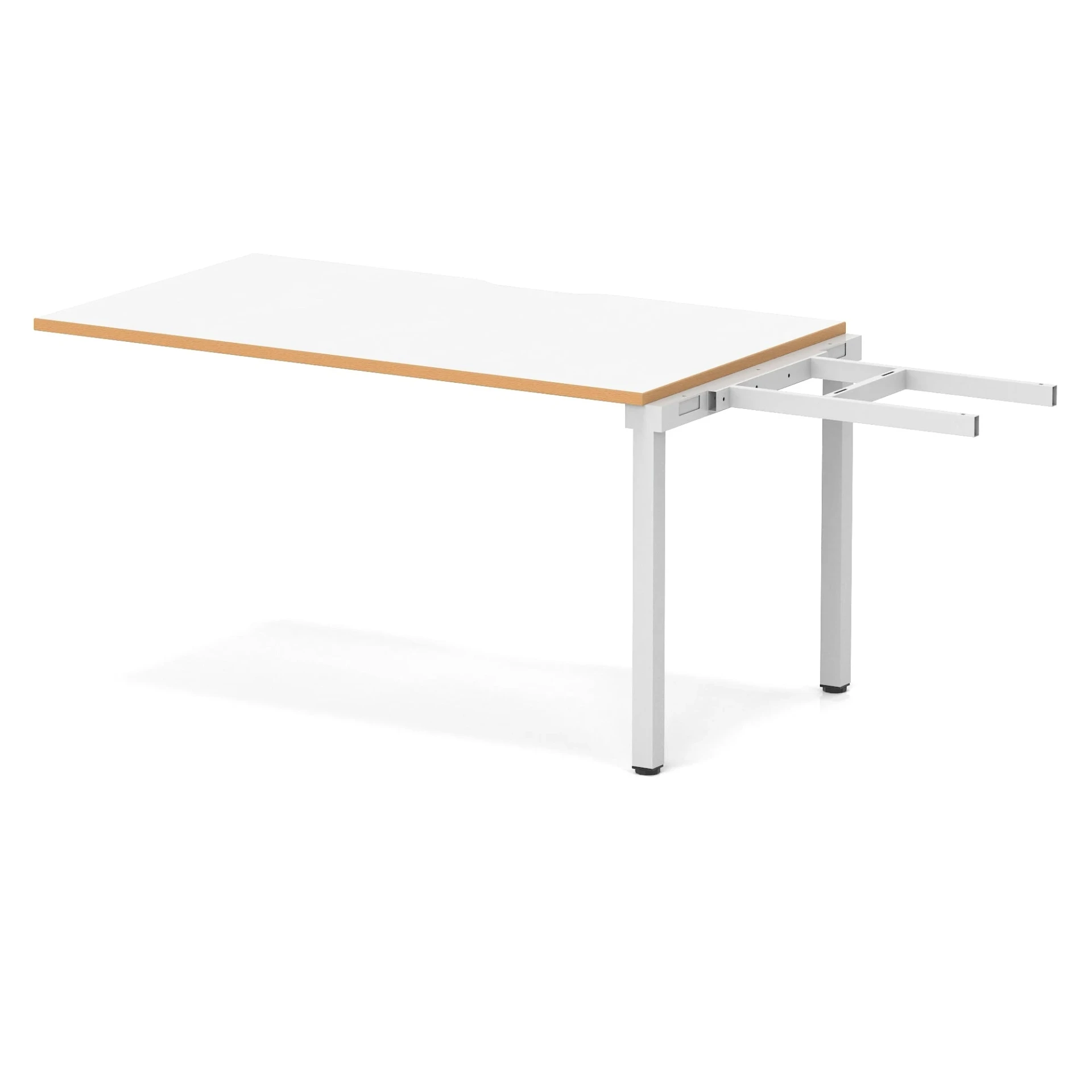 Evolve Plus Single Row Bench Desk Extension Kit for One Extra Workstation