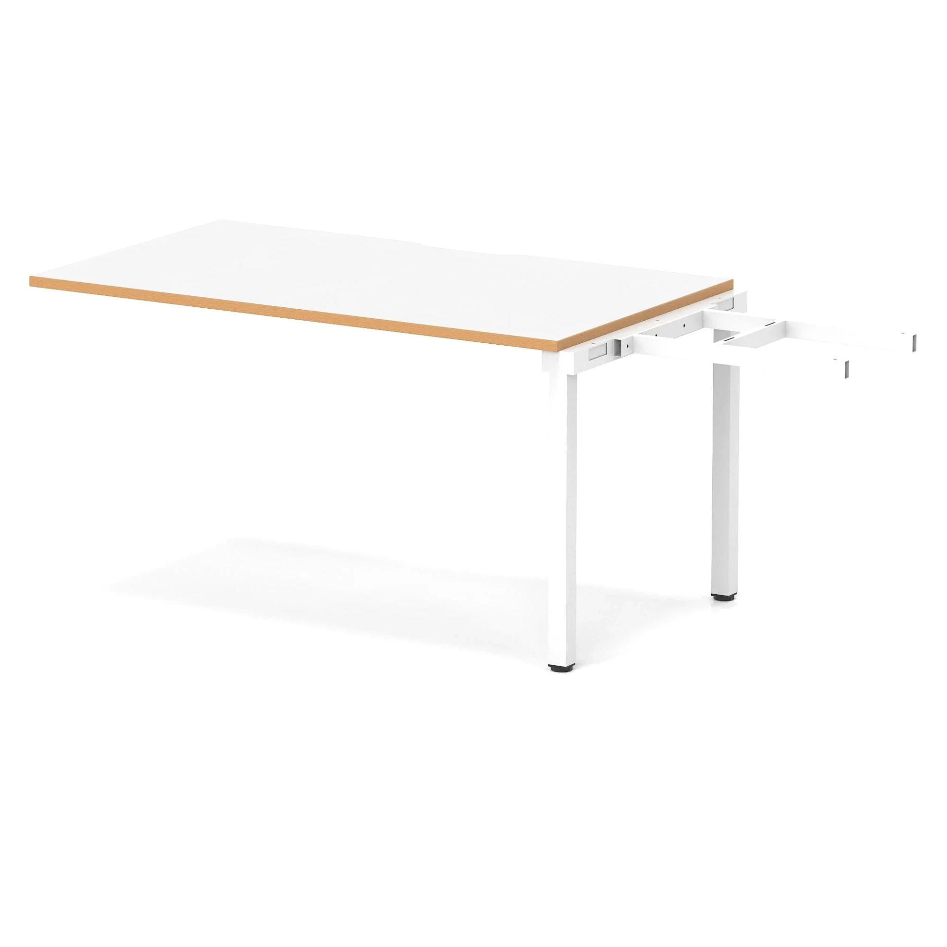 Evolve Plus Single Row Bench Desk Extension Kit for One Extra Workstation