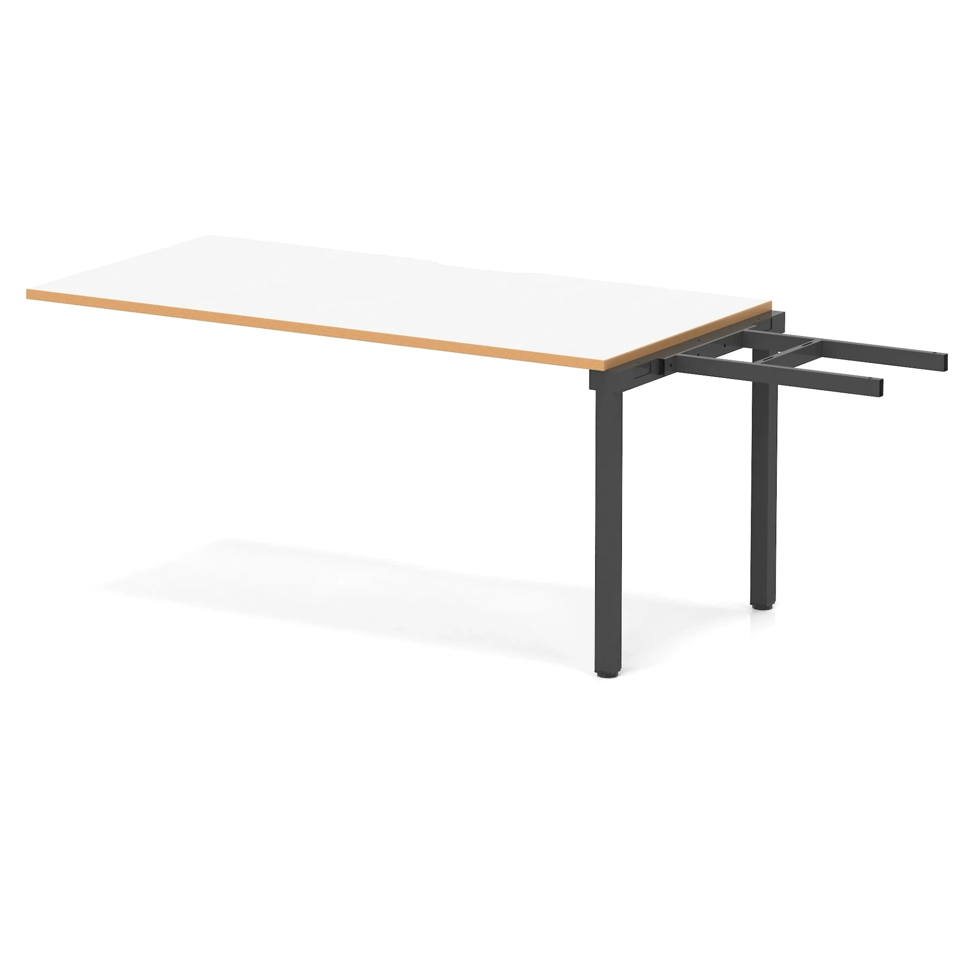 Evolve Plus Single Row Bench Desk Extension Kit for One Extra Workstation
