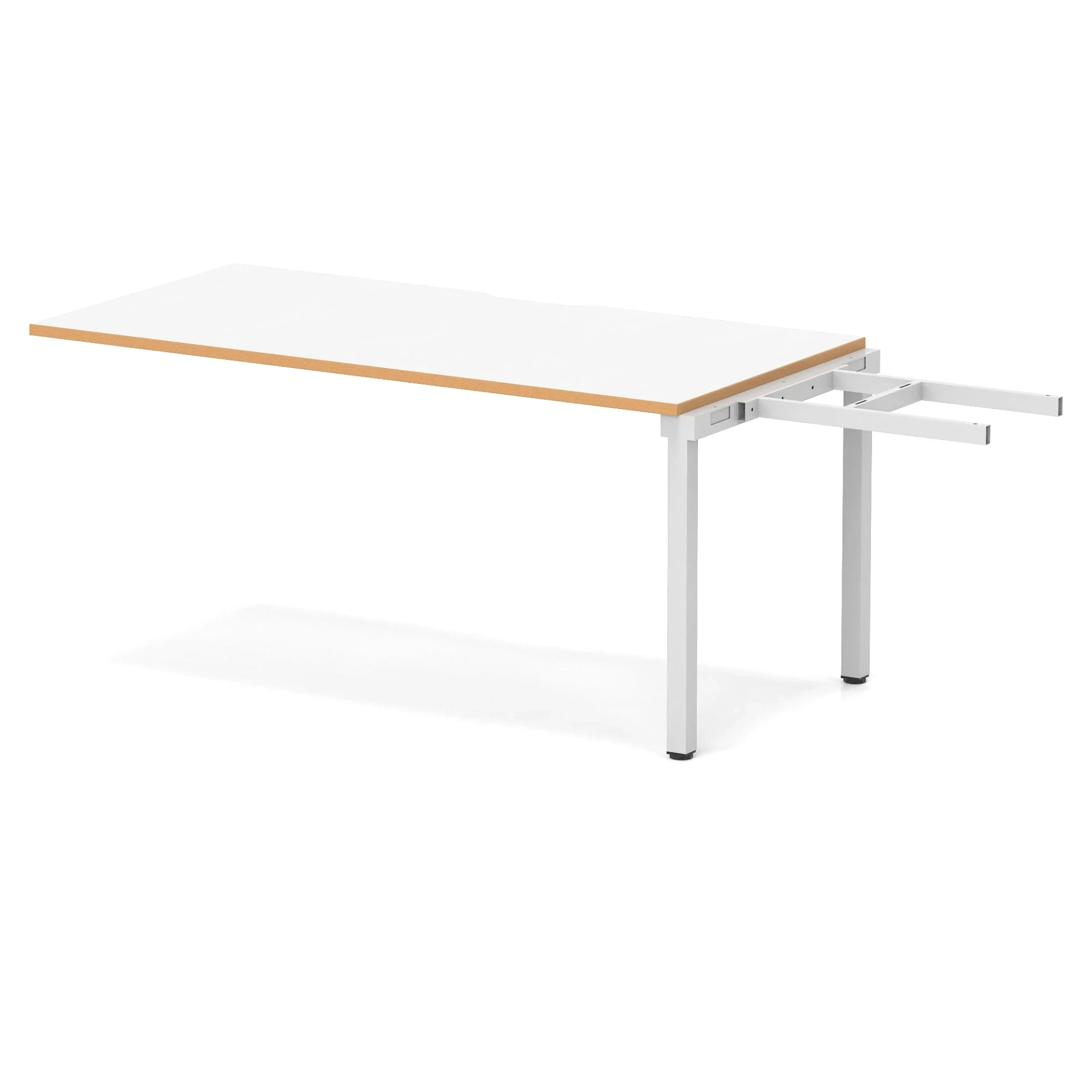 Evolve Plus Single Row Bench Desk Extension Kit for One Extra Workstation