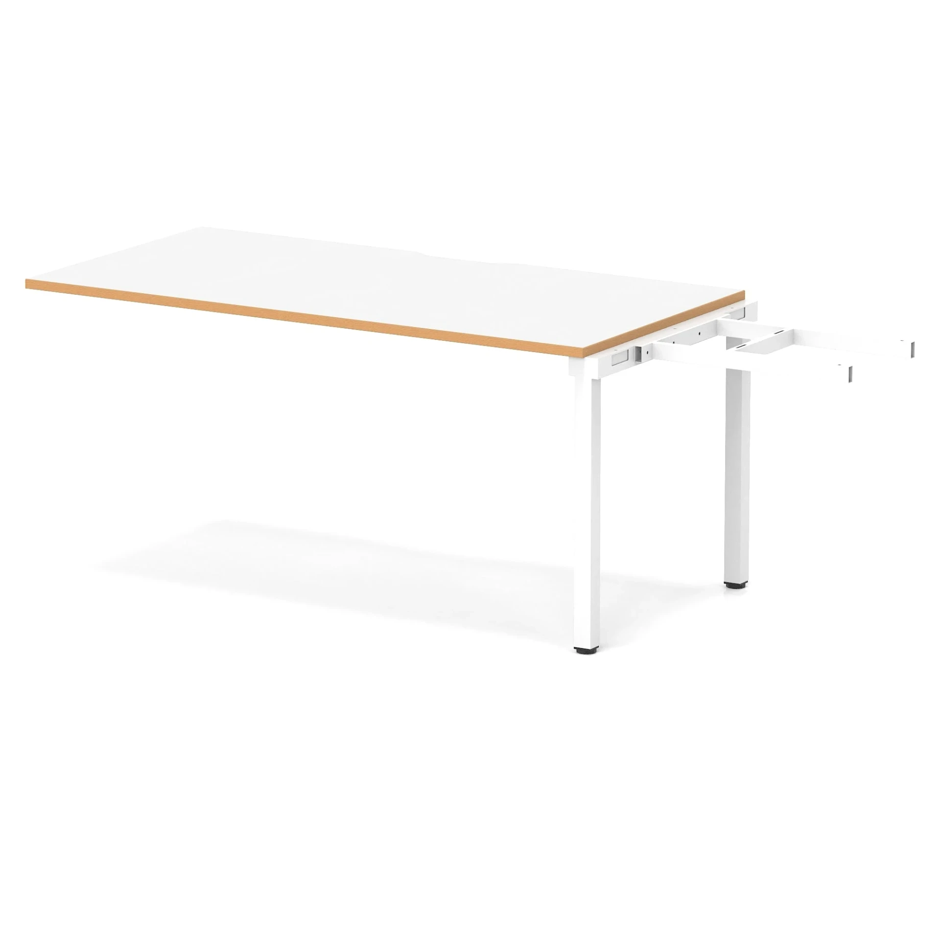 Evolve Plus Single Row Bench Desk Extension Kit for One Extra Workstation