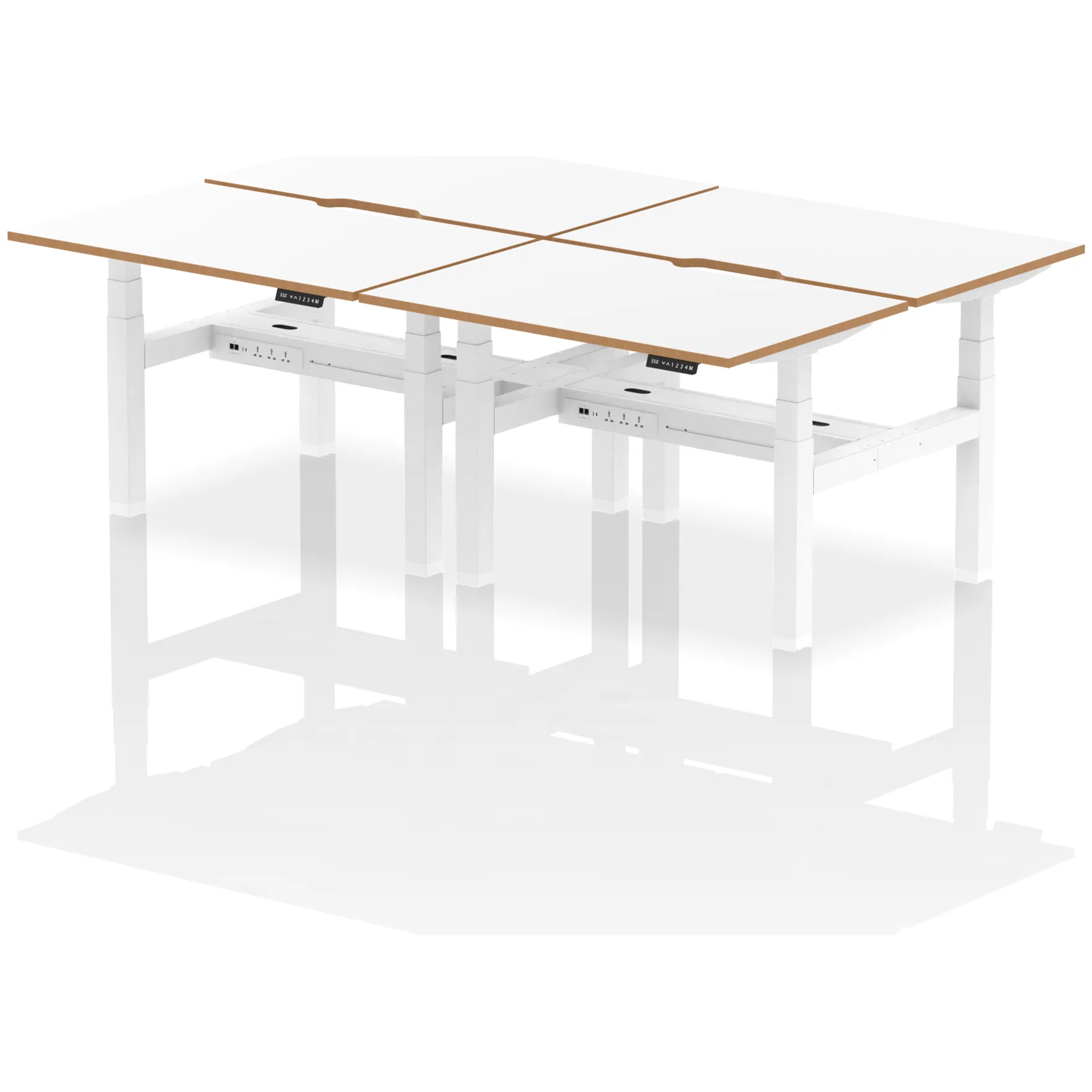 Oslo Air Back-to-Back Height Adjustable Bench Desk for 2, 4 or 6 People