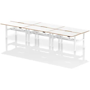 Oslo Air Back-to-Back Height Adjustable Bench Desk for 2, 4 or 6 People