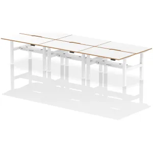 Oslo Air Back-to-Back Height Adjustable Bench Desk for 2, 4 or 6 People
