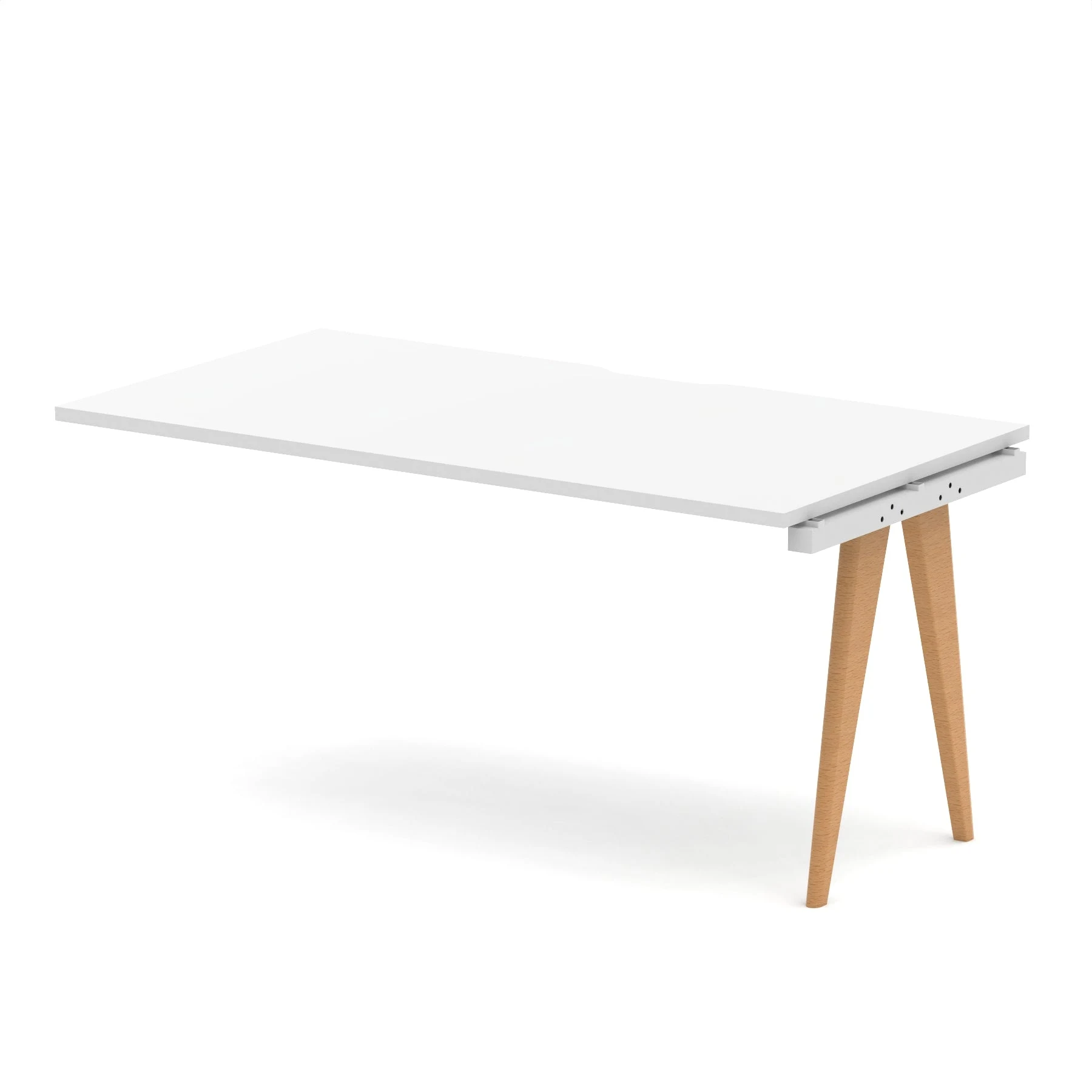 Oslo Single Row Bench Desk Extension Kit for One Extra Workstation