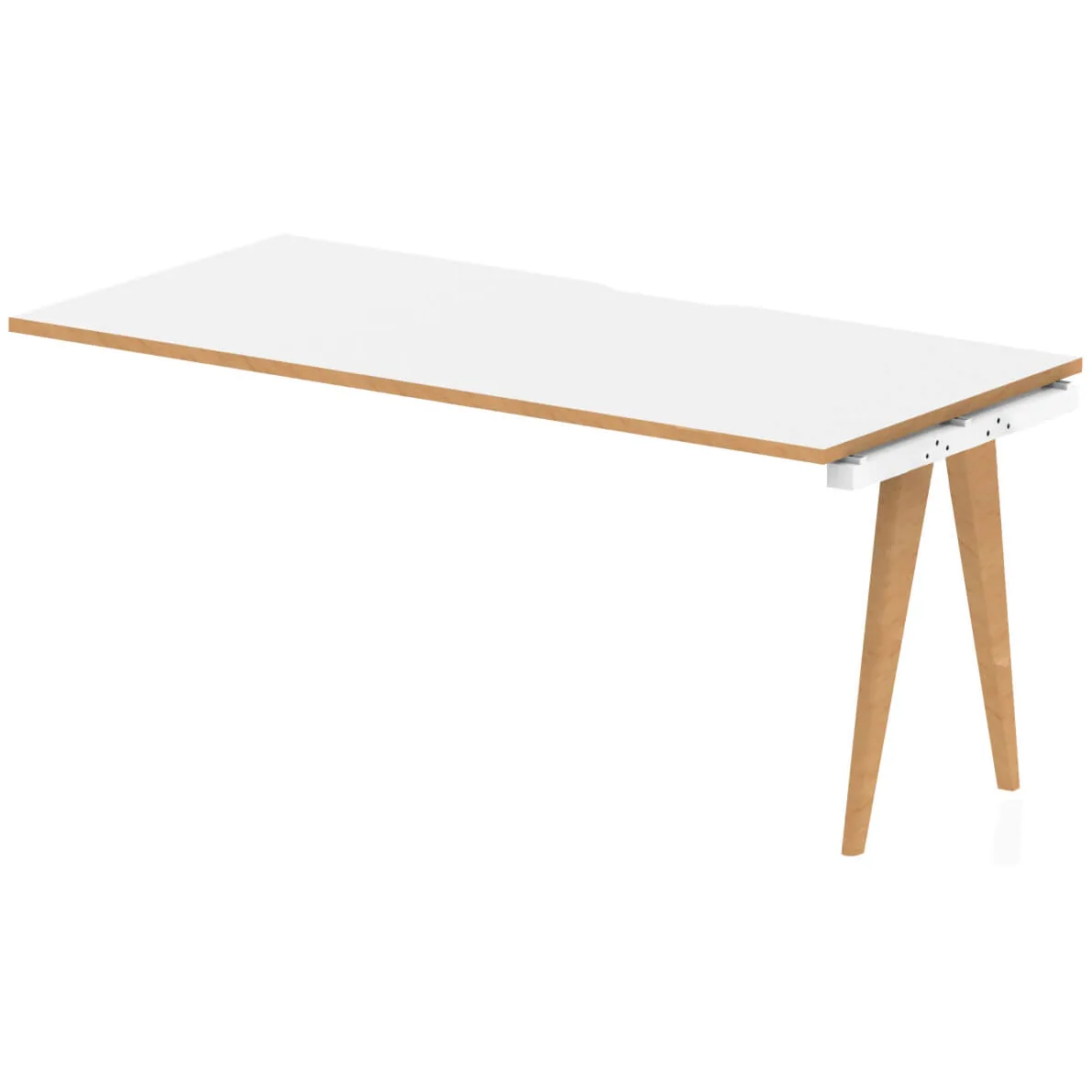 Oslo Single Row Bench Desk Extension Kit for One Extra Workstation