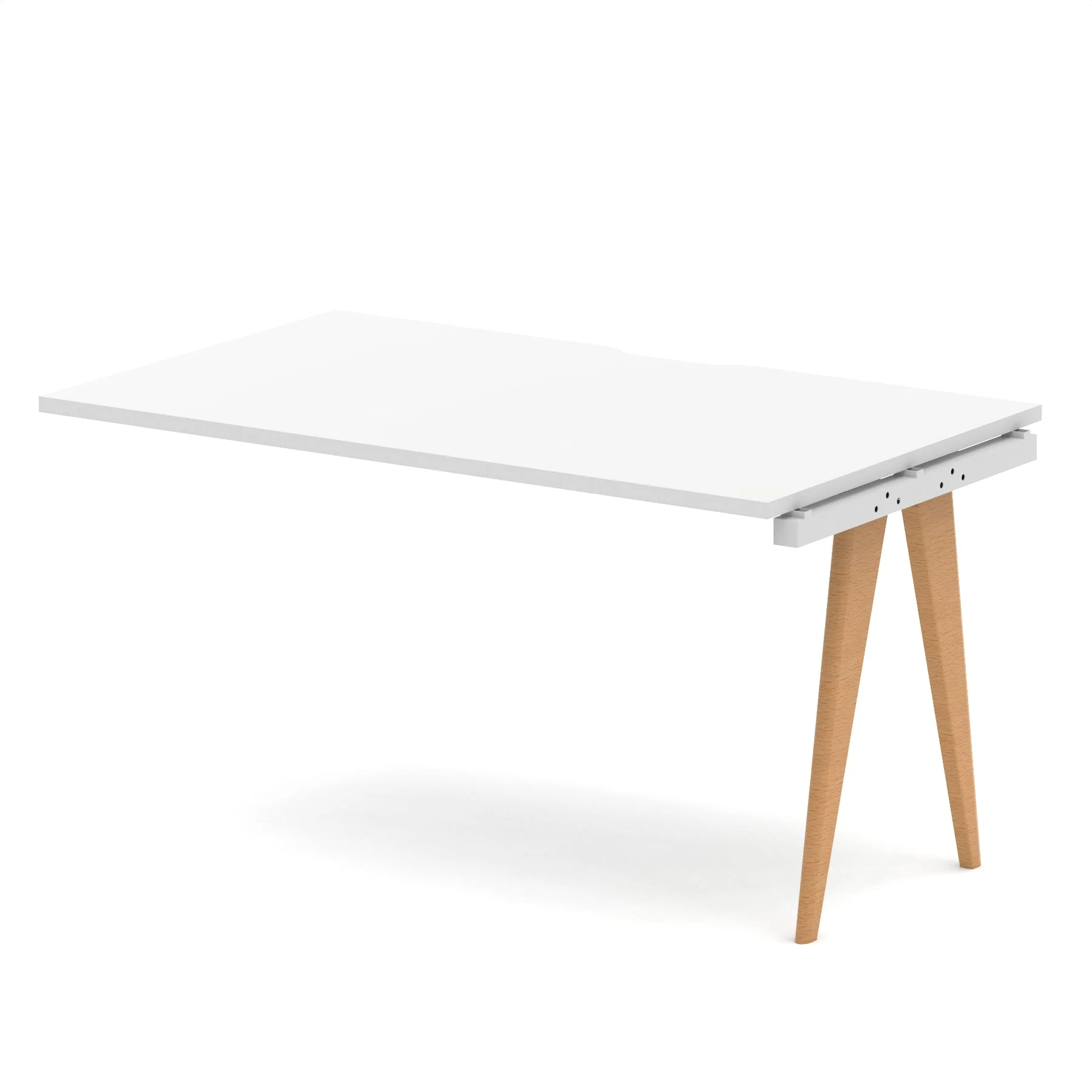 Oslo Single Row Bench Desk Extension Kit for One Extra Workstation