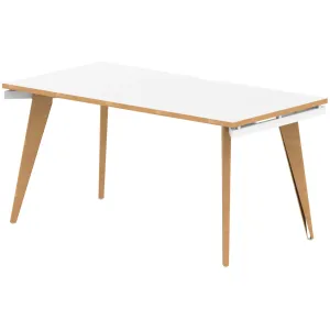 Oslo Single Starter White Bench Desk Workstation for One Person