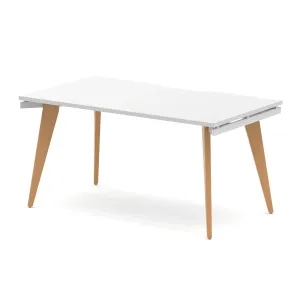 Oslo Single Starter White Bench Desk Workstation for One Person