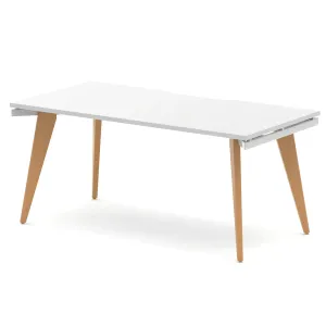 Oslo Single Starter White Bench Desk Workstation for One Person