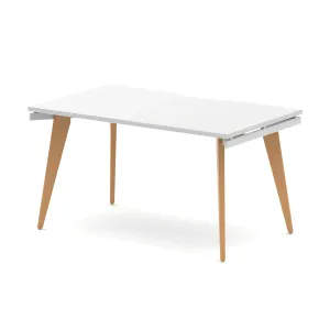 Oslo Single Starter White Bench Desk Workstation for One Person