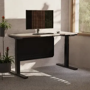 Air Height Adjustable Desk - with cable ports and steel modesty panel